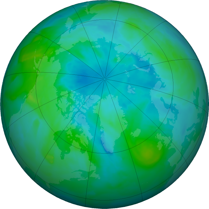 Arctic ozone map for 24 August 2011